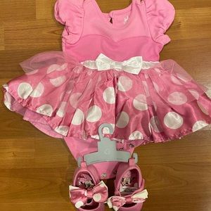 Disney Baby Pink Minnie Mouse Costume Bodysuit 3-6 months